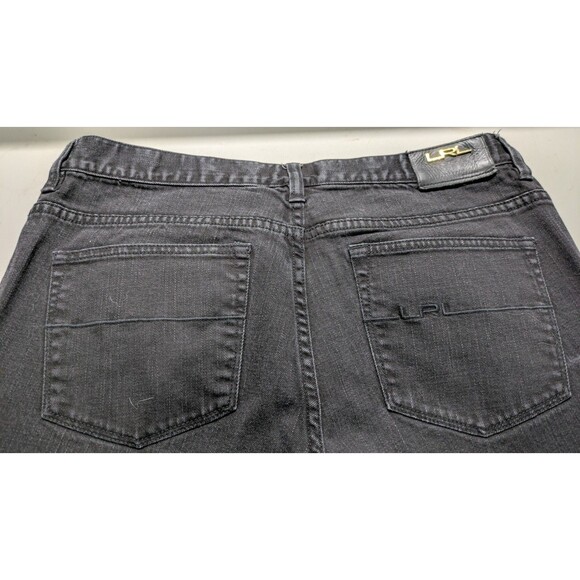 Lauren Ralph Lauren Jeans Womens 14 Black Jeans Modern Slim Gold Embroidered - Picture 6 of 11